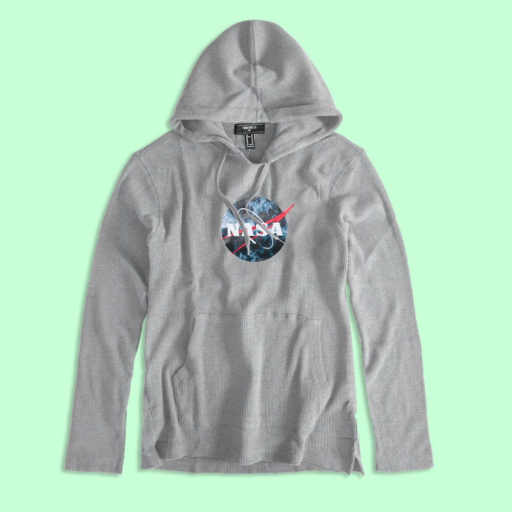 Forever Men s Nasa Printed Pullover Hoodie