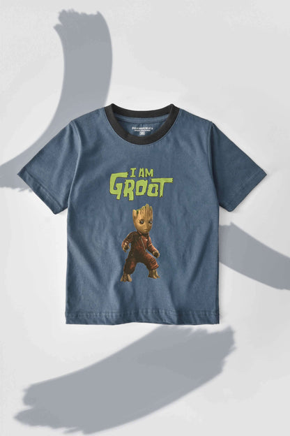 Polo Republica Kid's Superhero I Am Groot Printed Tee Shirt Kid's Tee Shirt Polo Republica 