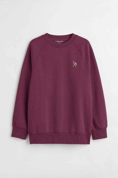 USPA Men's Raglan Logo Embroidered Fleece Sweat Shirt Men's Sweat Shirt Fiza 