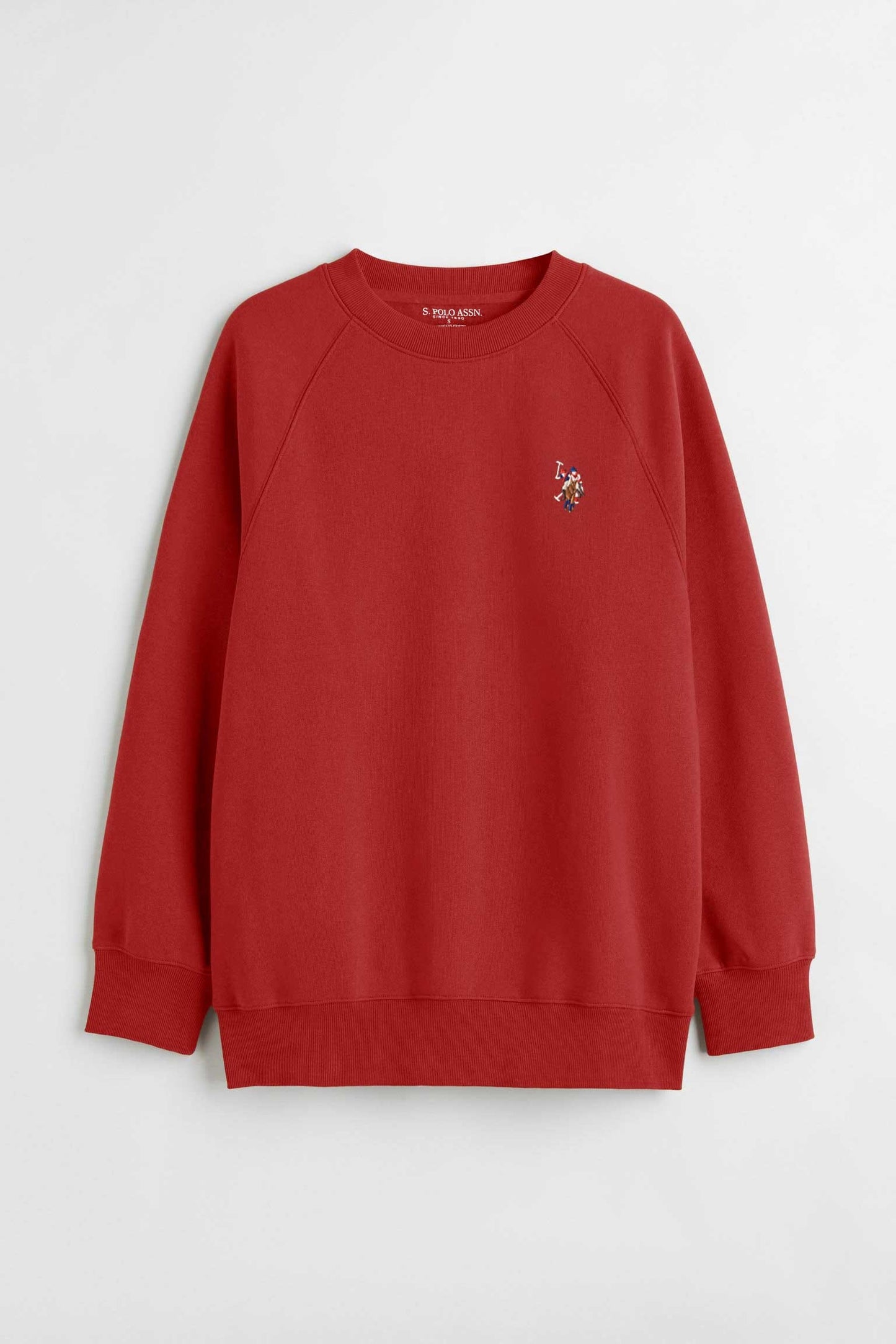 USPA Men's Raglan Logo Embroidered Fleece Sweat Shirt Men's Sweat Shirt Fiza 