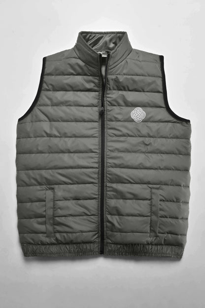 Burnt Soul Men's Logo Embroidered Body Warmer Puffer Gilet Men's Gilet IBT 