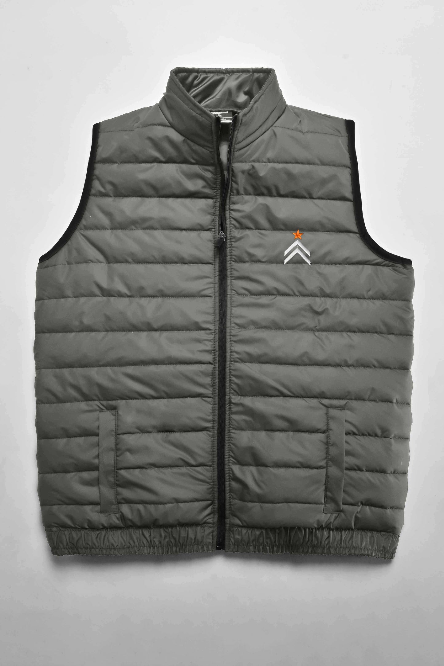 Burnt Soul Men's Arrow & Star Embroidered Body Warmer Puffer Gilet Men's Gilet IBT 