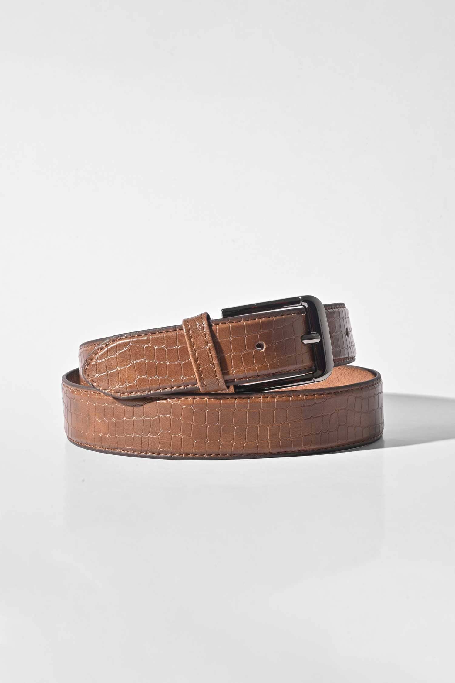 Men's Crocodile Texture Classic Leather Belt Men's Belt LNL 