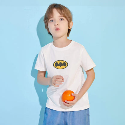 Polo Republica Boy's Superhero Batman Back Printed Tee Shirt Boy's Tee Shirt Polo Republica White 1-2 Years 