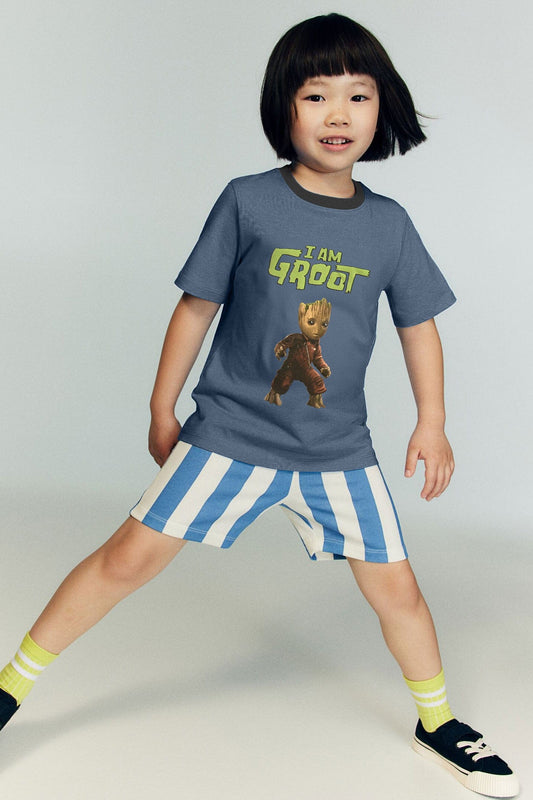 Polo Republica Kid's Superhero I Am Groot Printed Tee Shirt Kid's Tee Shirt Polo Republica 