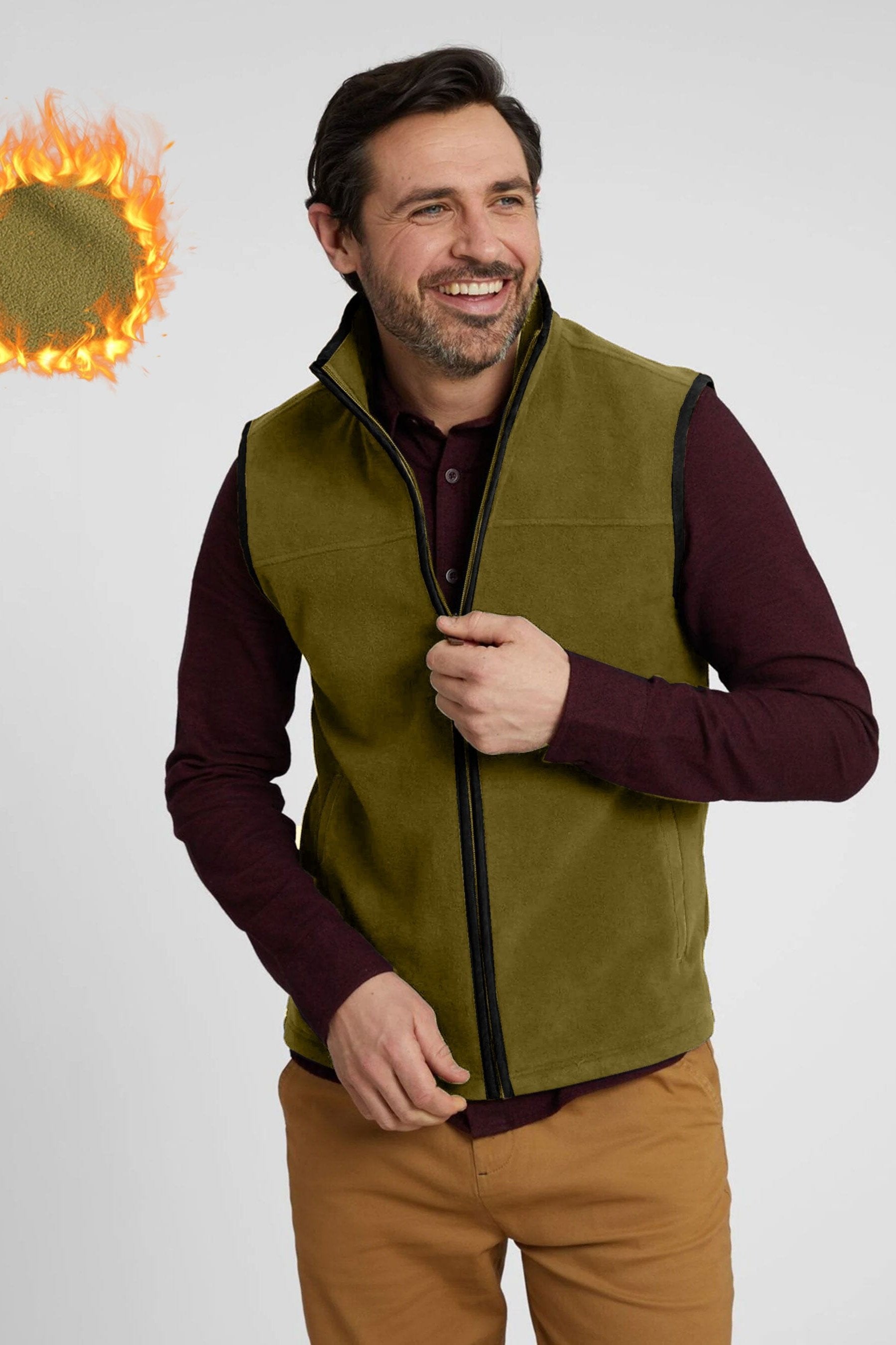 Mens fleece clearance body warmer