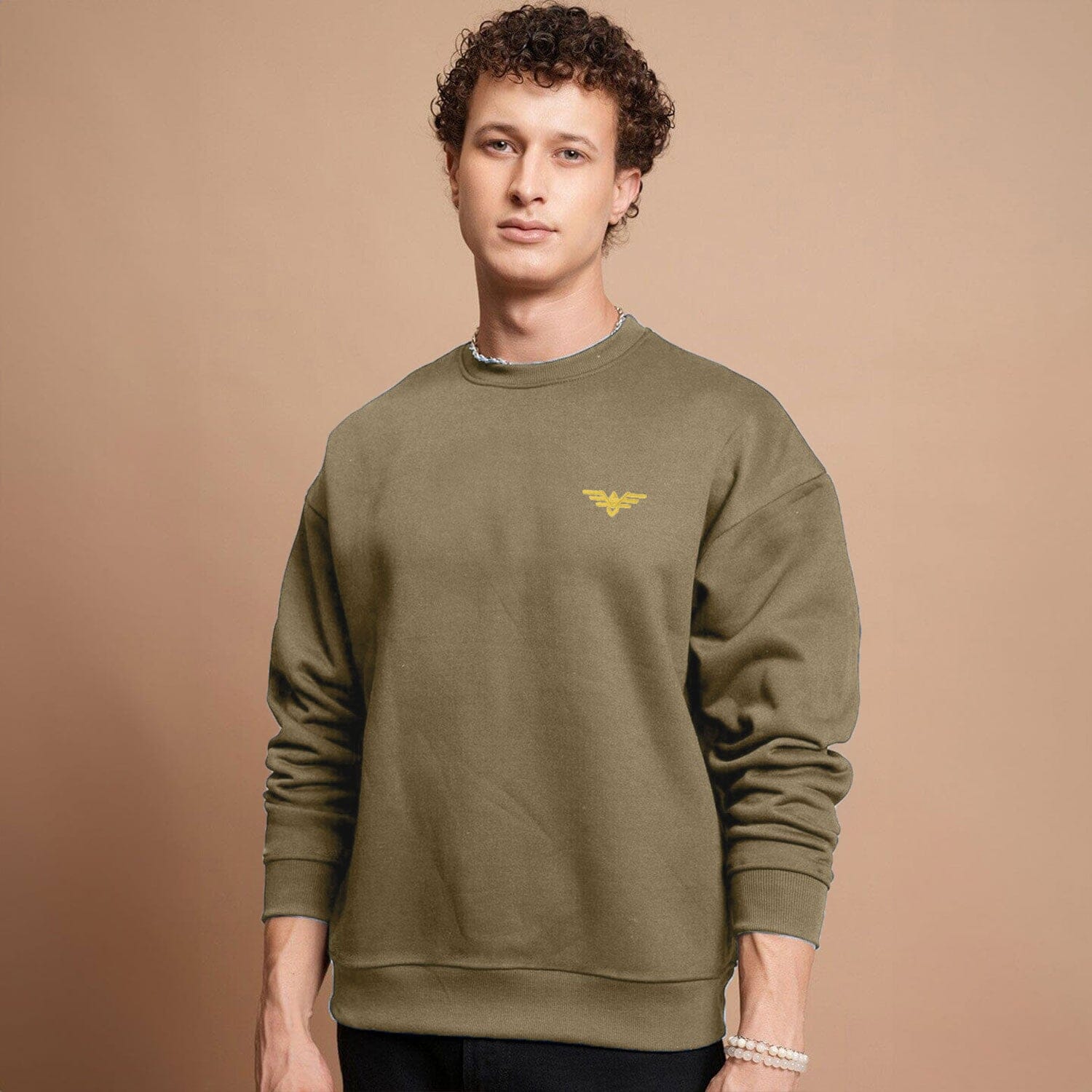 Eternity Premium Men's Logo Embroidered Sweat Shirt Men's Sweat Shirt Eternity (Sale Basis) Mud S 