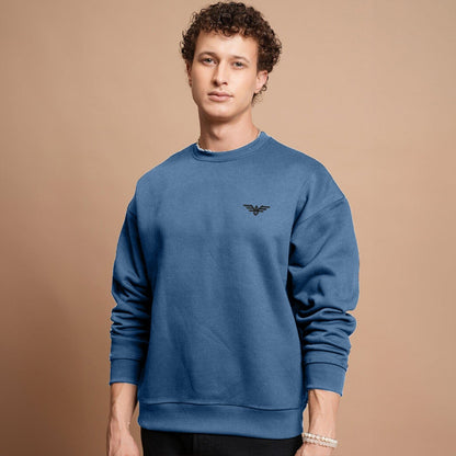 Eternity Premium Men's Logo Embroidered Sweat Shirt Men's Sweat Shirt ETY Aqua S 