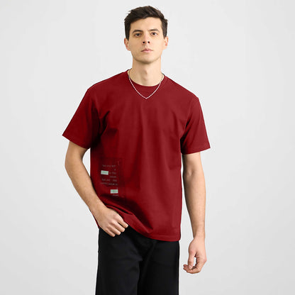 Polo Republica Men's Zipper Pocket Crew Neck Tee Shirt Men's Tee Shirt Polo Republica Maroon S 