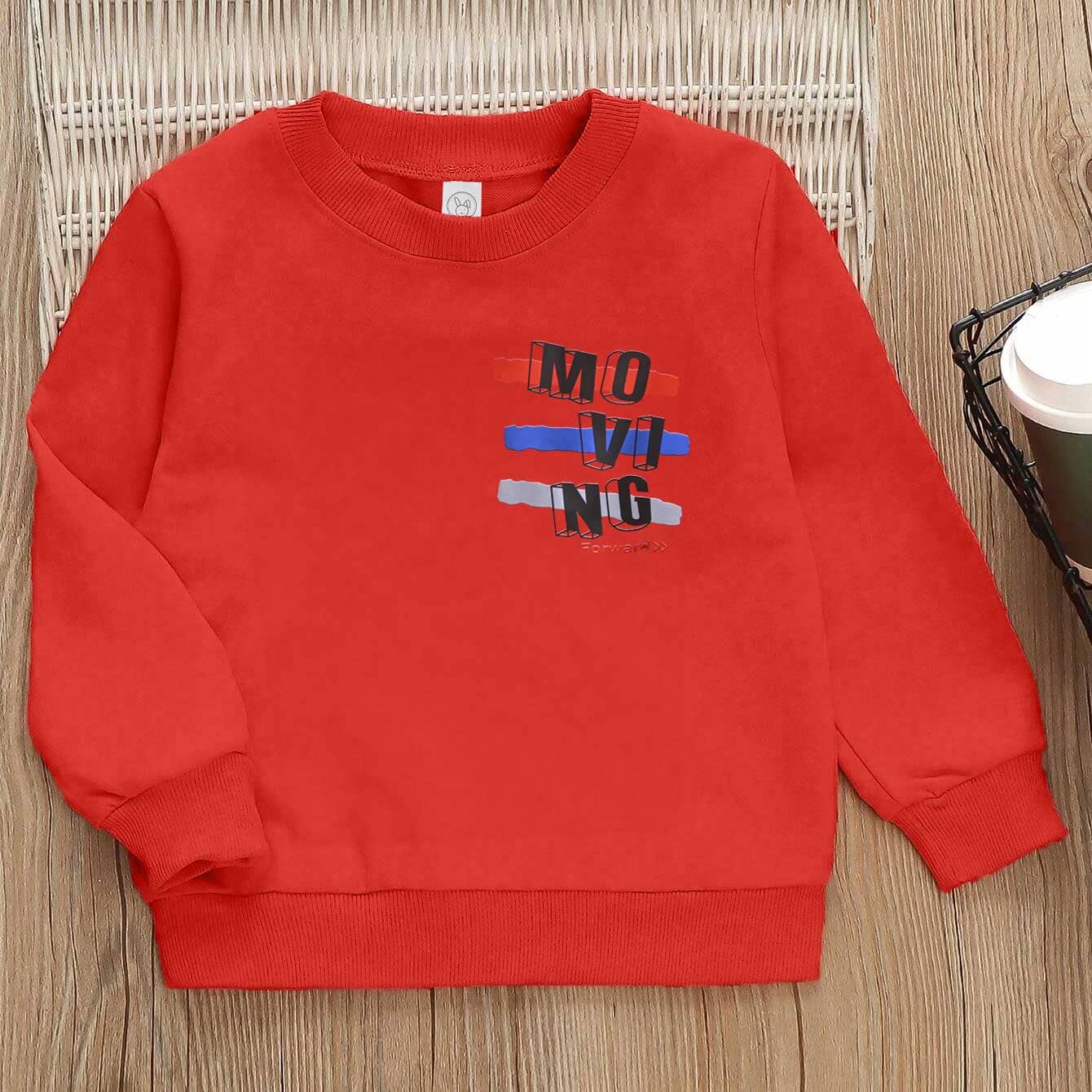 Kid's Moving Printed Fleece Sweat Shirt