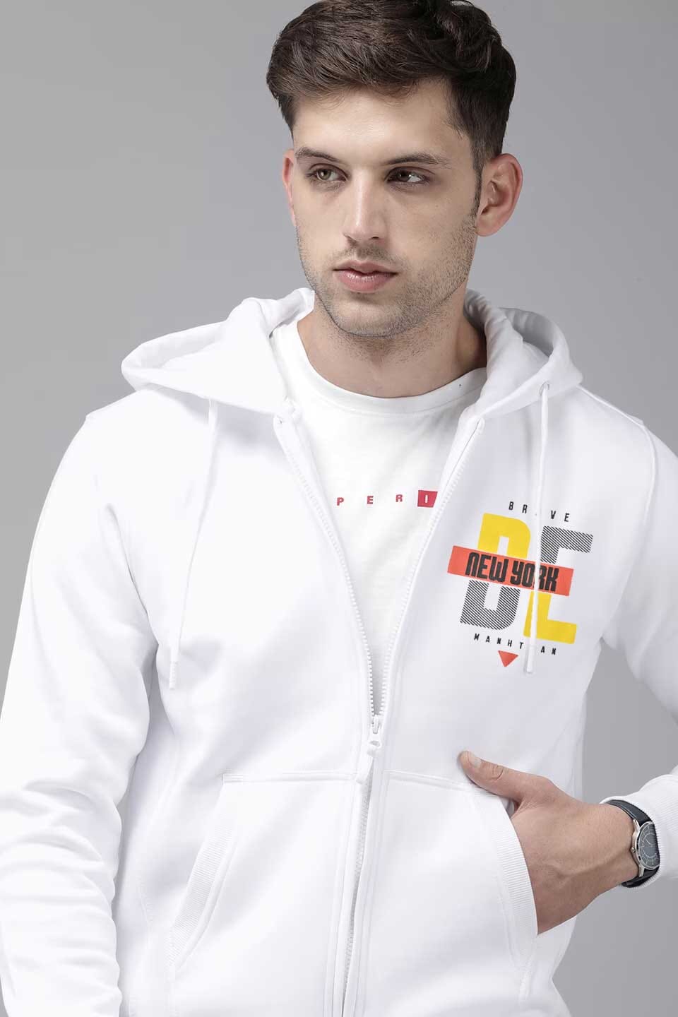 Polo Republica Men's New York Printed Terry Zipper Hoodie Men's Zipper Hoodie Polo Republica 