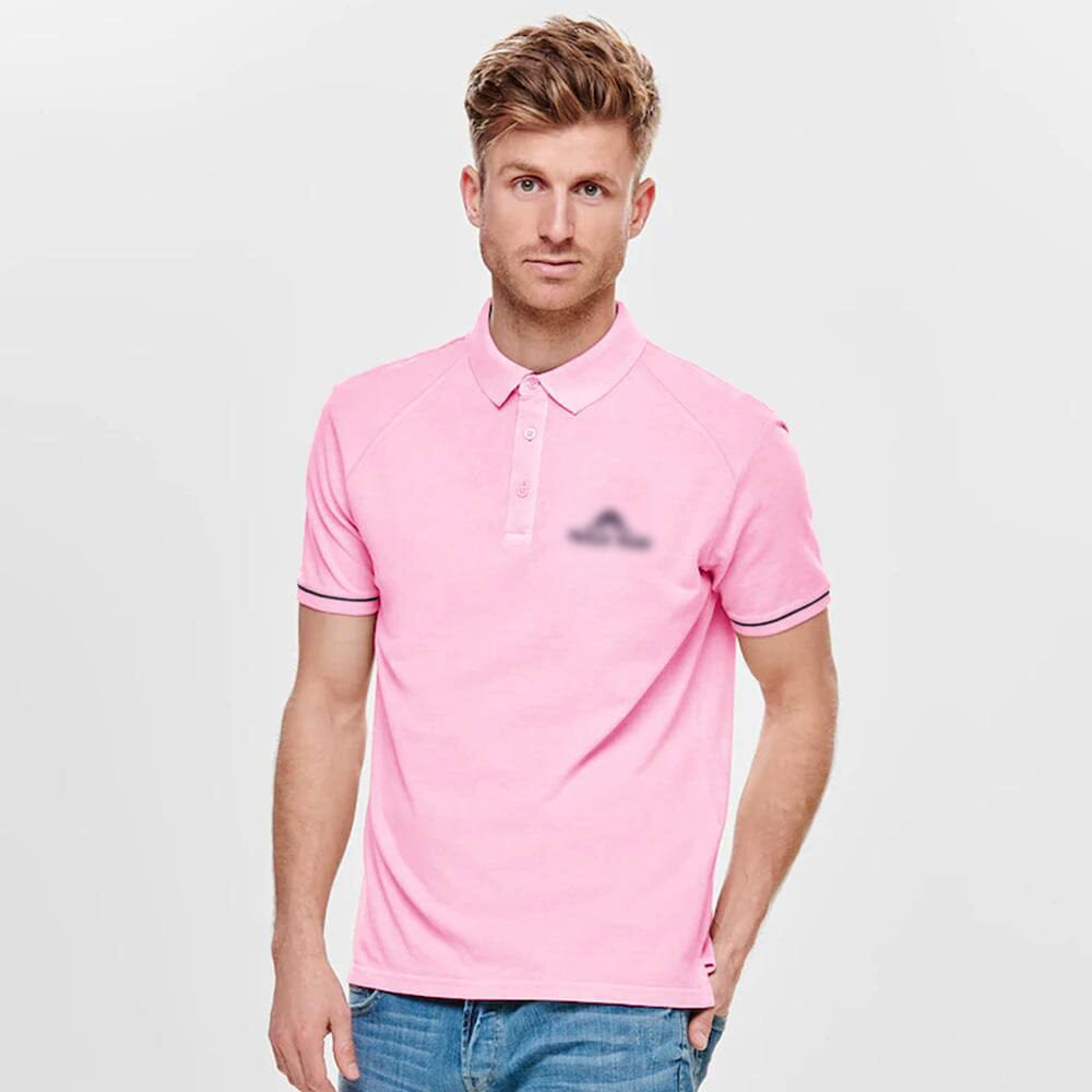 UNFRM Minor Fault Short Sleeves Men's Polo Shirt Minor Fault Image Pink XS 