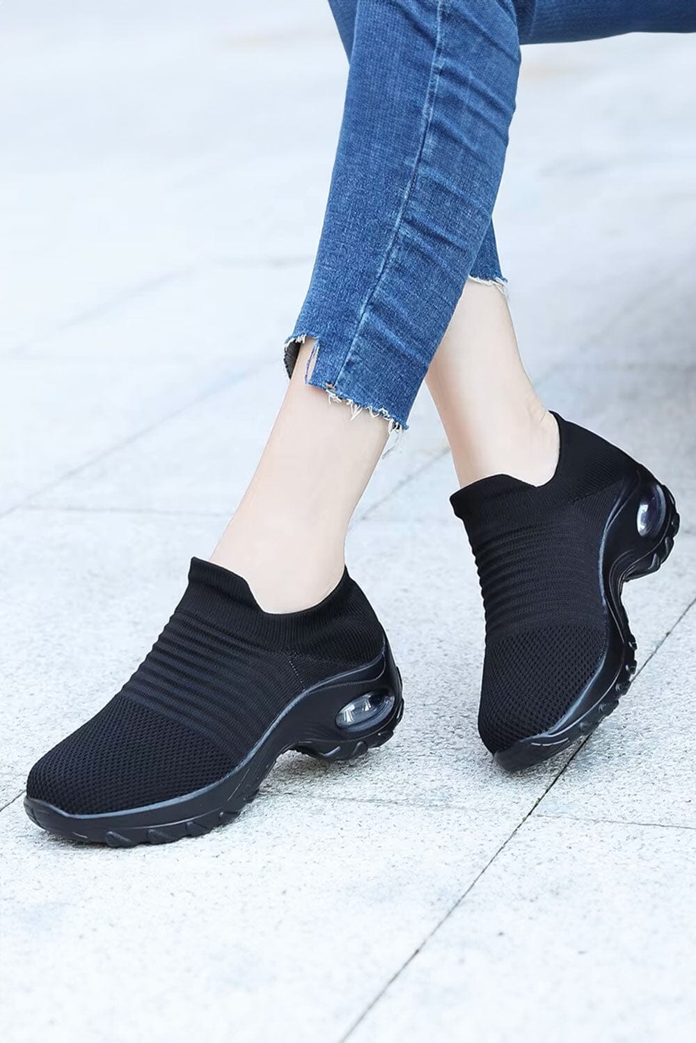 Women's Air Cushion Slip-On Shoes Women's Shoes Shaoxing Shangqu im&ex Co.,ltd Black EUR 36 