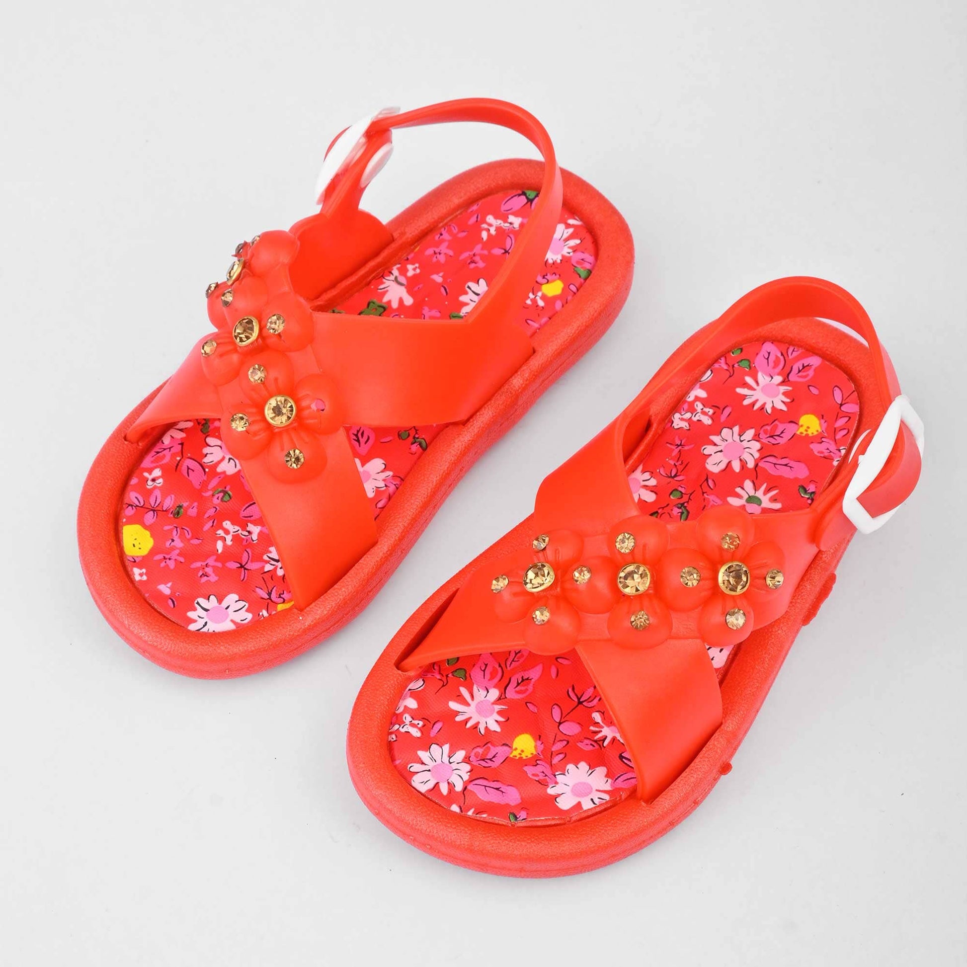 Seven Eleven Girl's Cross Over Style Comfort Sandals Girl's Shoes RAM Red EUR 20 