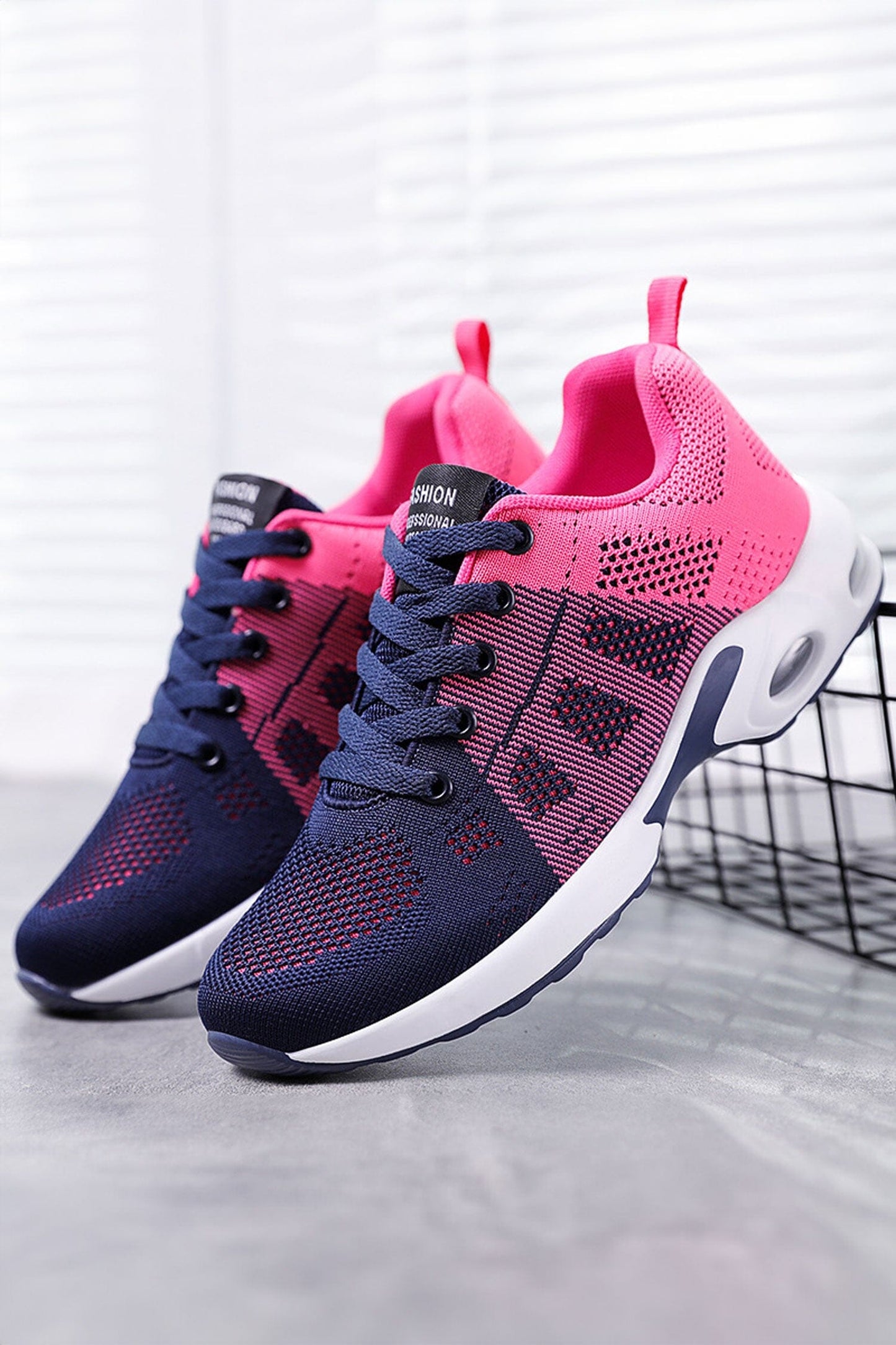 Fashion Women's Air-Cushioned Lace-Up Sneakers Women's Shoes Shaoxing Shangqu im&ex Co.,ltd Shocking Pink EUR 36 