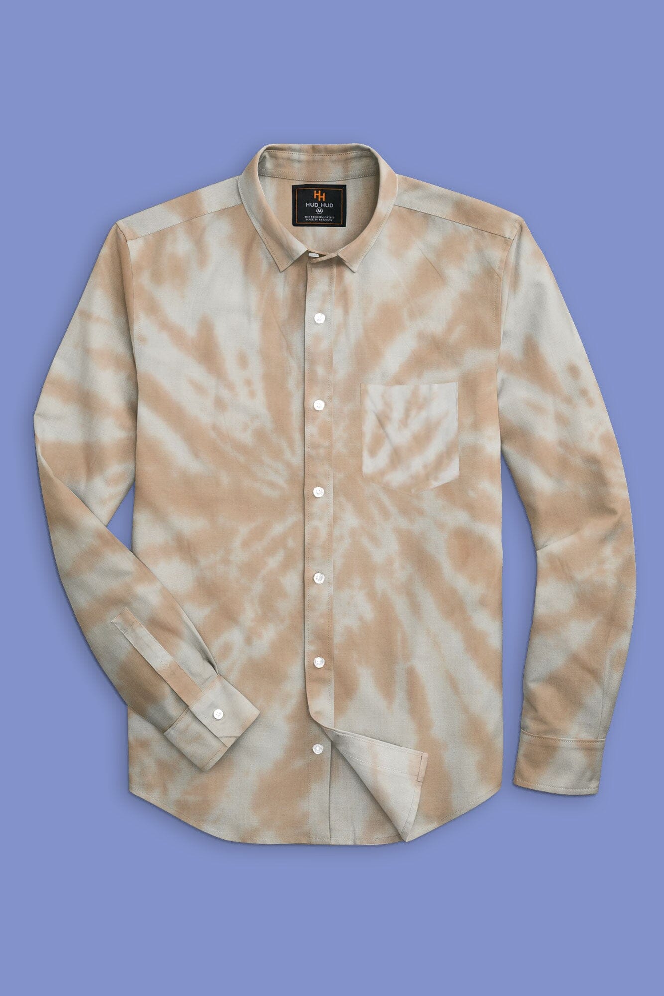 HUDHUD Men's Tie & Dye Style Casual Shirt Men's Casual Shirt MHJ 