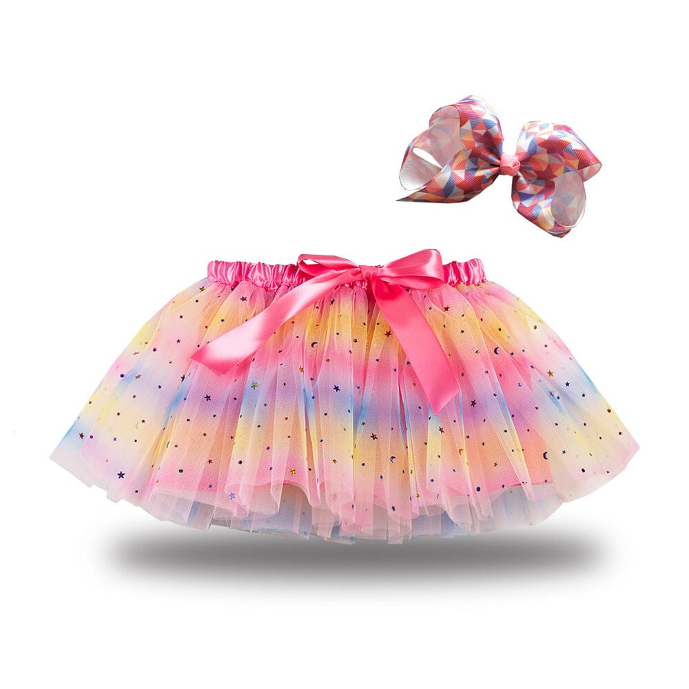 Girl's Elasticated Waist Fancy Net Skirt With Bow Girl's Skirt Sunshine China D3 S 