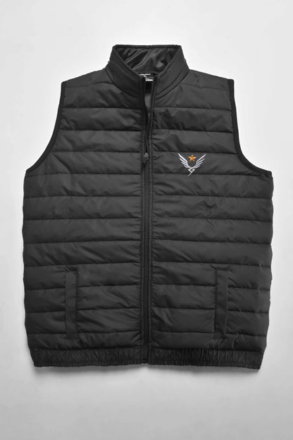 The Burnt Soul Men's French Wings Embroidered Sleeveless Puffer Gilet Men's Gilet IBT 