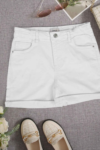 Only Kid's Avignon Denim Shorts Girl's Shorts Minhas Garments White 8 Years 