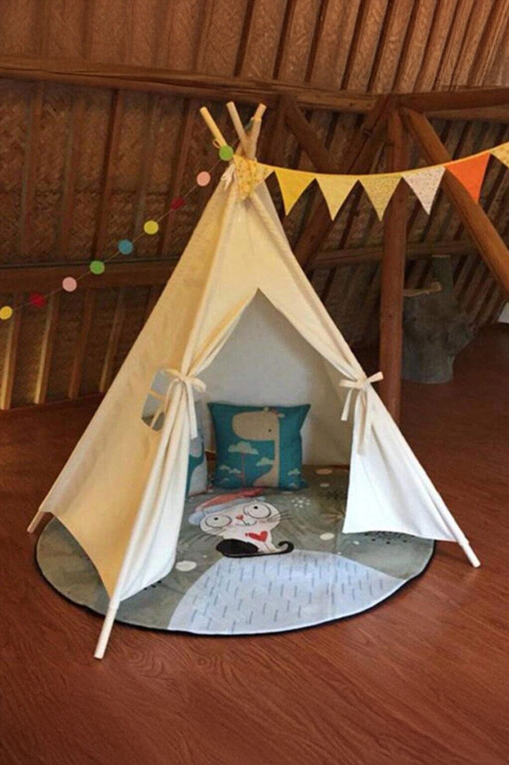 Kids 4 Poles Teepee Play Tent Castle Play Tent Shaoxing Shangqu im&ex Co.,ltd 