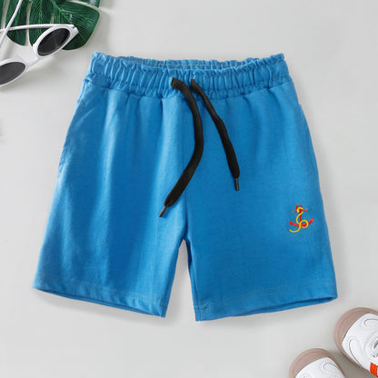 Max 21 Boy's Anchor Embroidered Shorts Boy's Shorts SZK Blue 3-4 Years 