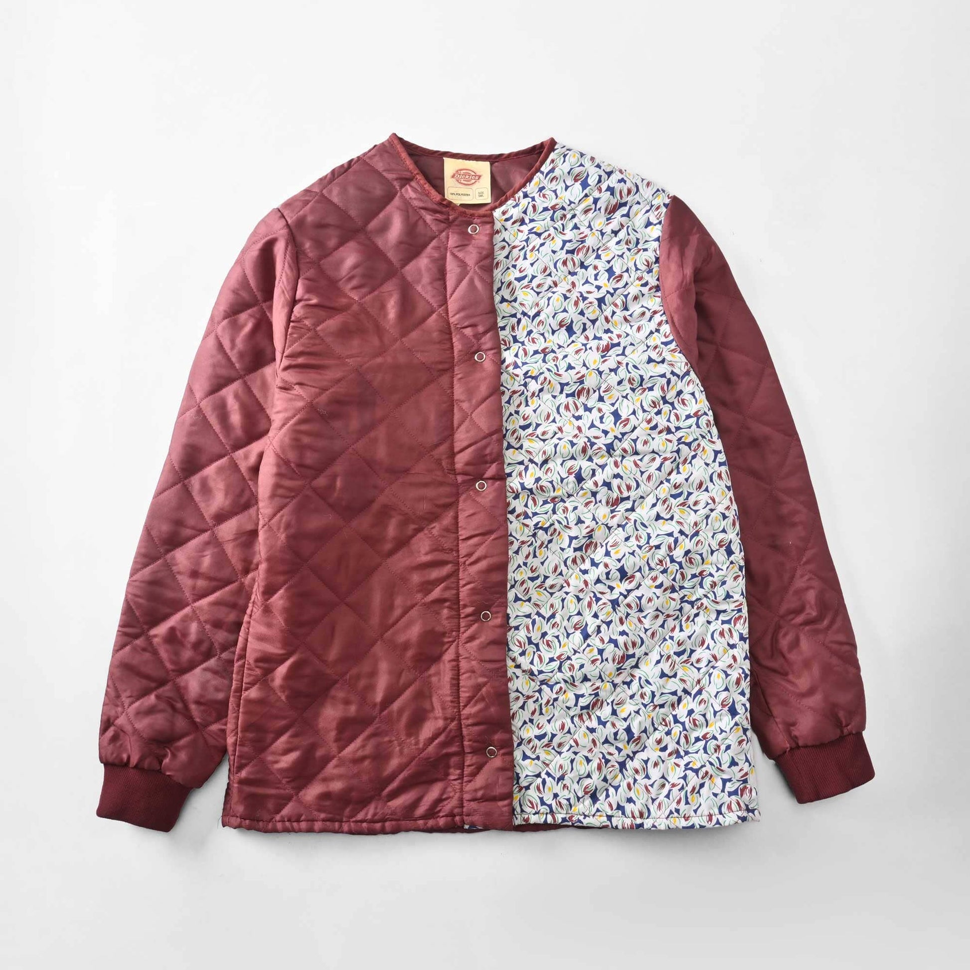 Cut Label Women's Contrast Style Minor Fault Quilted Zipper Jacket Women's Jacket SZK Maroon S 