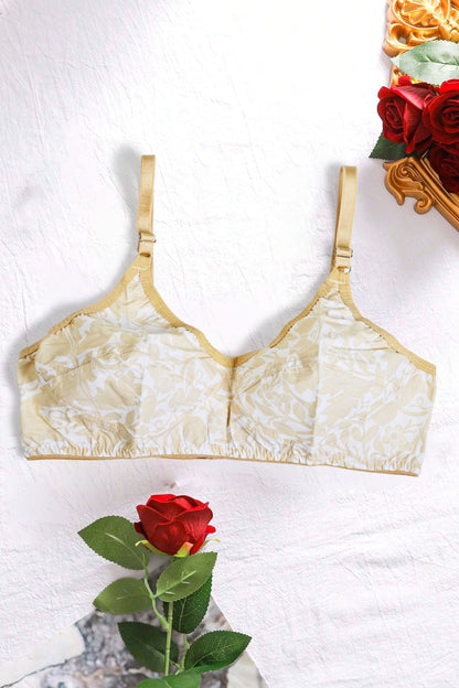 Women's Floral Printed Basic Cotton Bra Women's Lingerie CPKM 