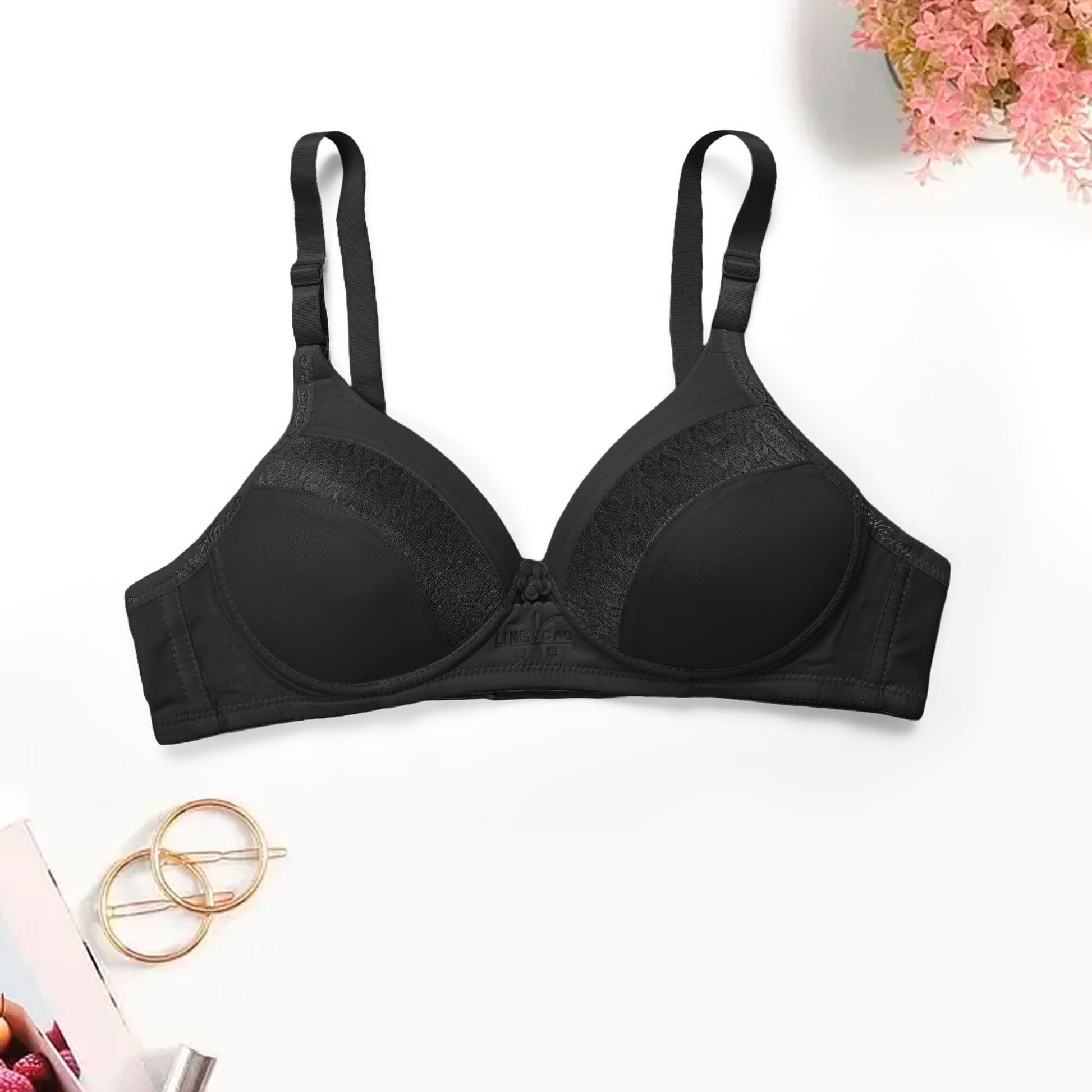 Cotton Black Premium Quality Padded Bra,Soft Padded Cup at Rs 90