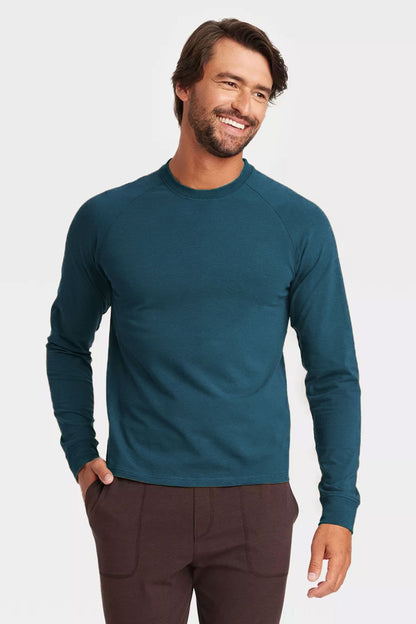 Polo Republica Men's Raglan Long Sleeve Minor Fault Tee Shirt Minor Fault Polo Republica Teal S 