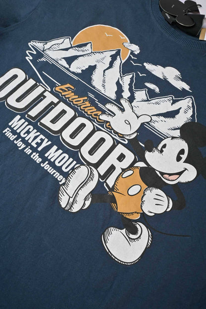 Lefties Men's Outdoor Micky Printed Crew Neck Tee Shirt