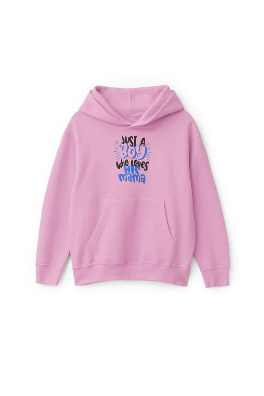 L.A.T Boy's Just A Boy Printed Pullover Hoodie Boy's Pullover Hoodie Salman Rahim Pink S(6-8Years) 