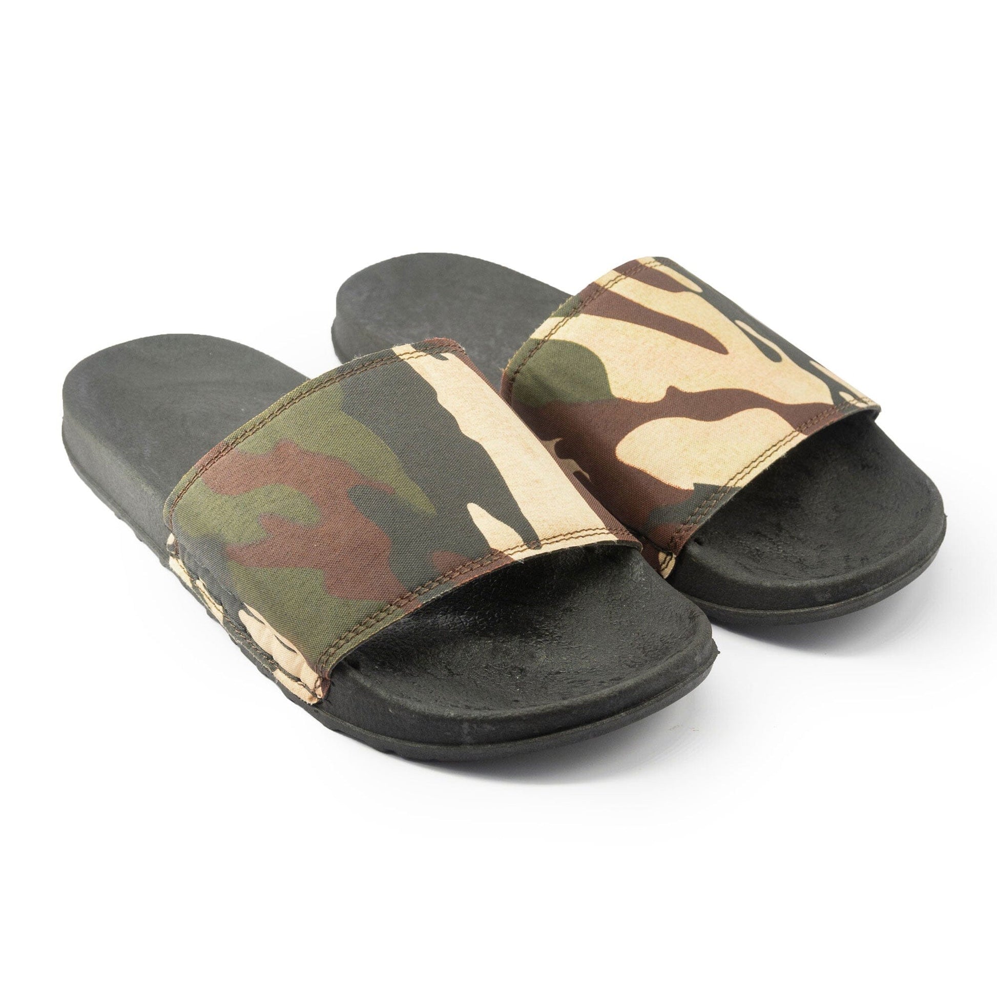 Men's Camo Style Printed Classic Slides Men's Shoes SNAN Traders Black EUR 39 