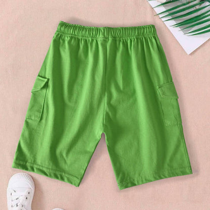 Junior Republic Kid's Double Side Pockets Shorts Kid's Shorts JRR Green 1-2 Years 