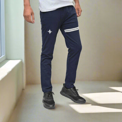 Men's Embroidered Logo & Stripes style Classic Trousers