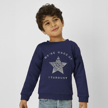 Rabbit Skins Kid's Star Dust Printed Fleece Sweatshirt Kid's Sweat Shirt SNR Navy 6-9 Months 