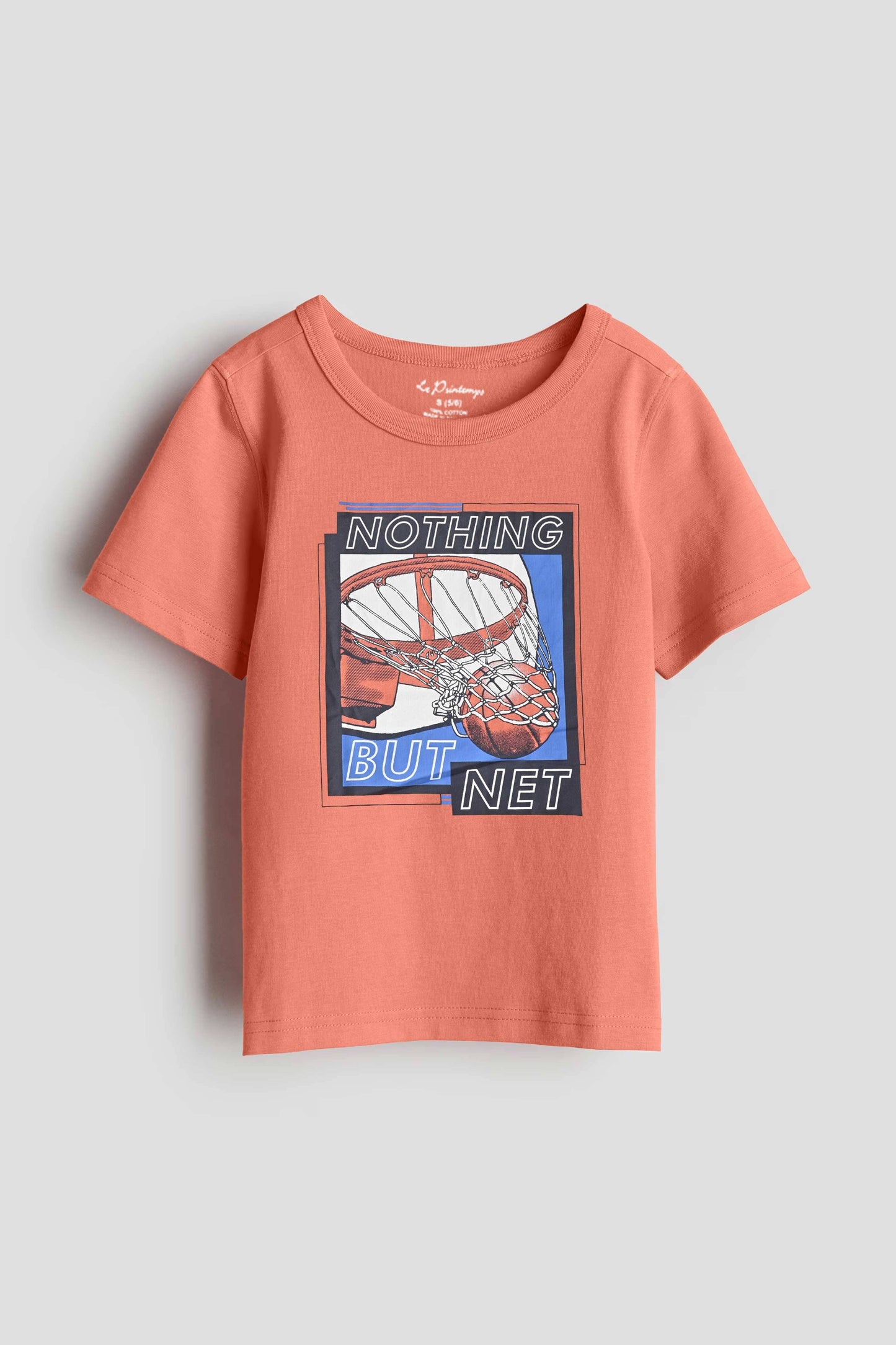 Le Printemps Boy's Basketball Hoop Printed Tee Shirt Boy's Tee Shirt Athar Traders 