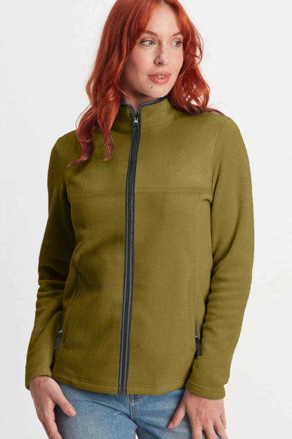 Premium Equestrian Women's Full Sleeves Polar Fleece Jacket Women's Jacket HAS Apparel Olive S (10) 