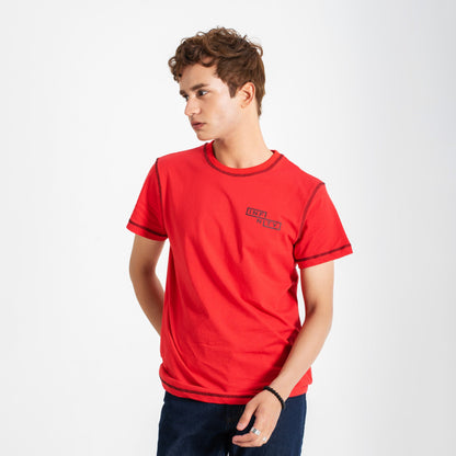 Polo Republica Men's Infinity Printed Short Sleeve Tee Shirt Men's Tee Shirt Polo Republica Red S 