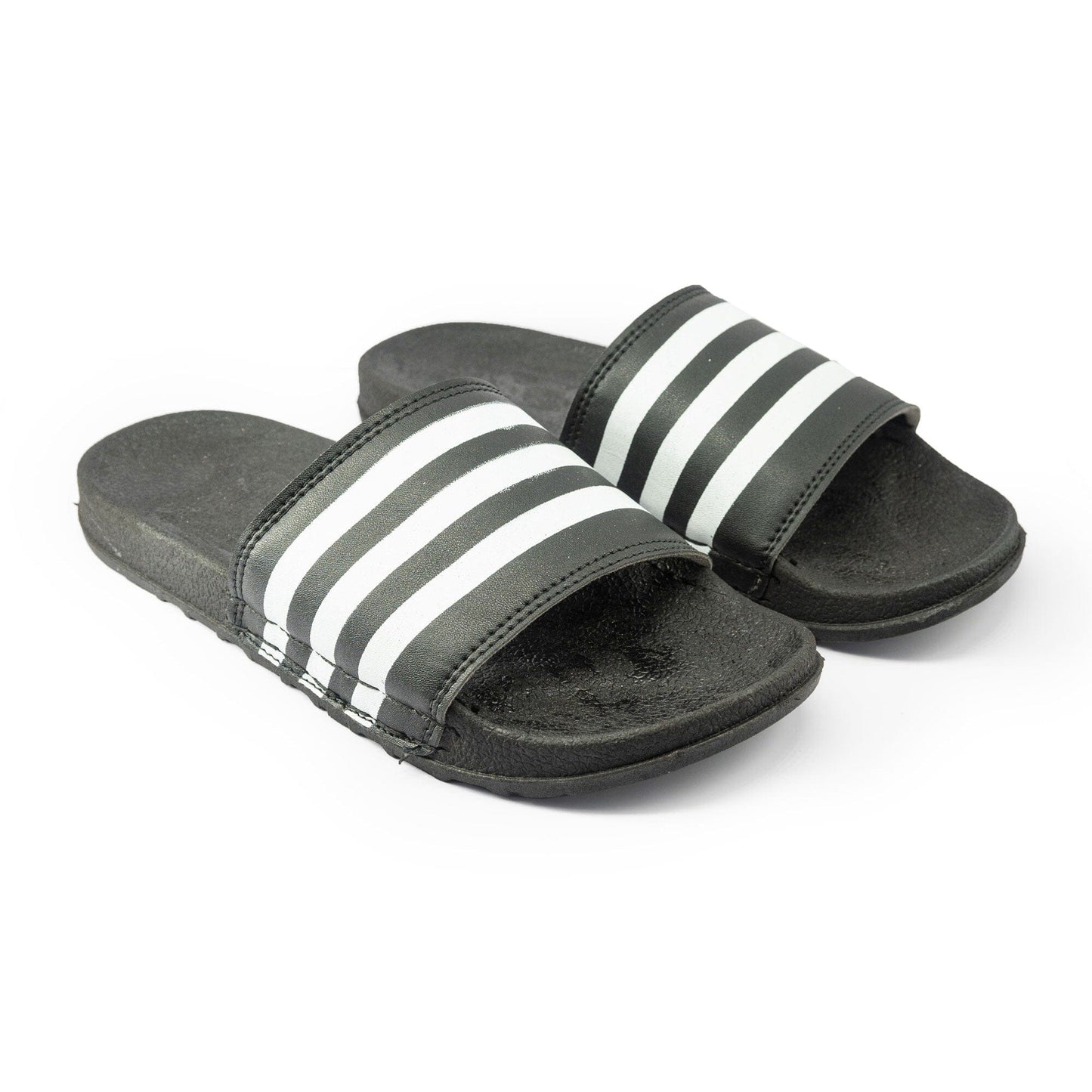 Men's Stripes Printed Classic Slides Men's Shoes SNAN Traders Black EUR 39 