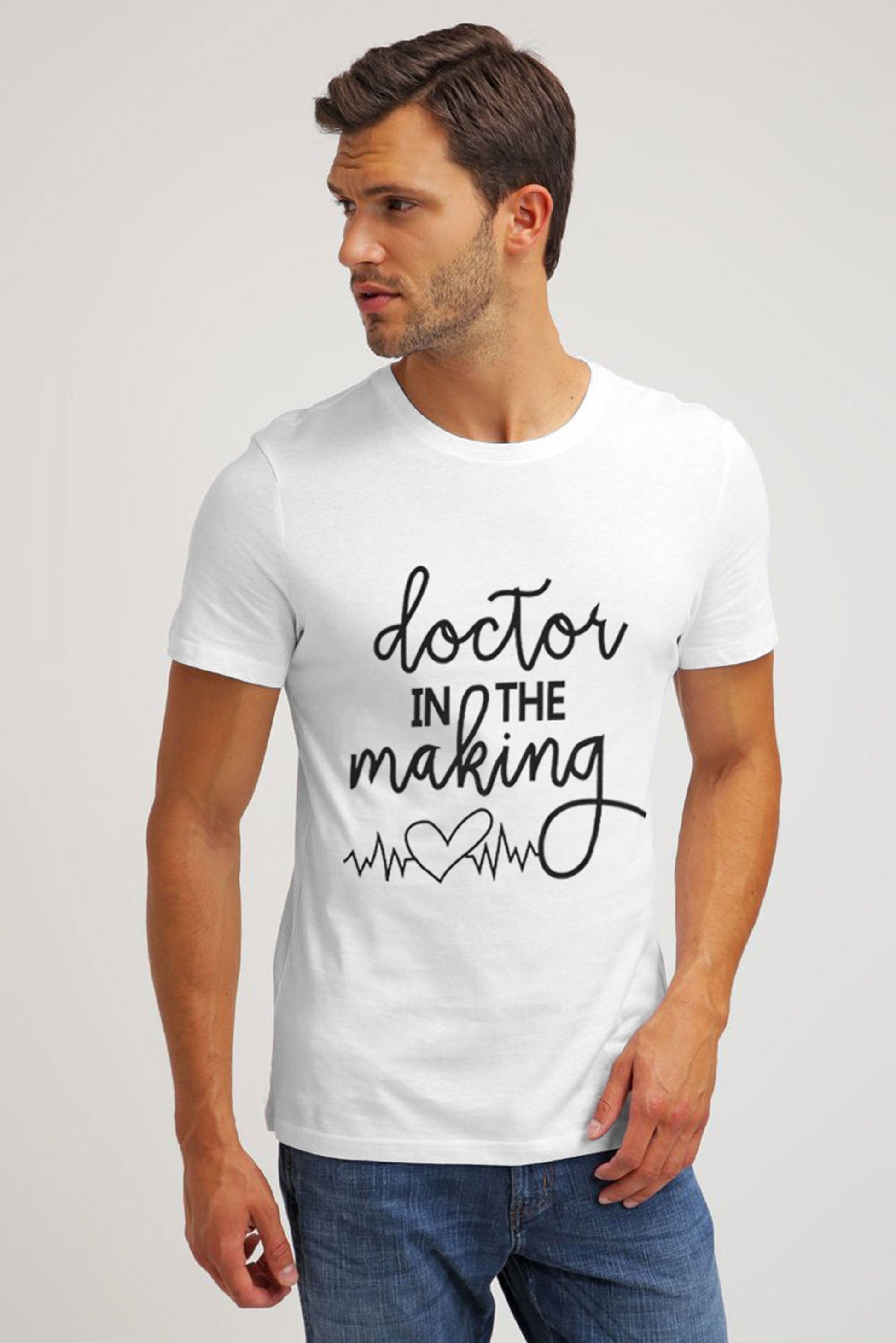 LE Men's Doctor In The Making Printed Short Sleeve Tee Shirt Men's Tee Shirt Image 