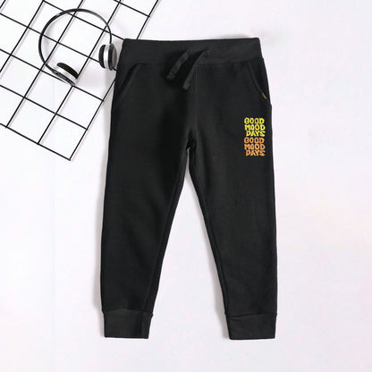 Lei Boy's Good Mood Days Printed Jogger Pants Kid's Trousers SNR Black 4 Years 