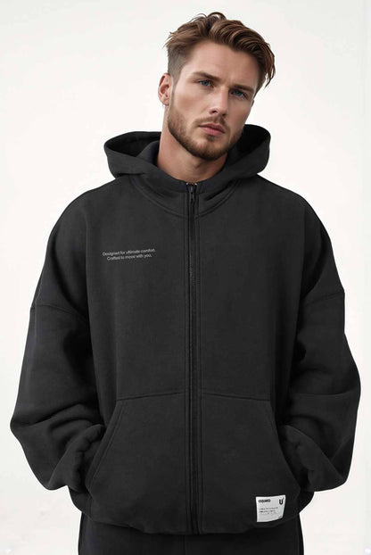 USQUARED Empower Oversized Full Zipper Hoodie Unisex Zipper Hoodie USQUARED 