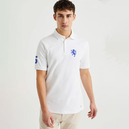 Polo Republica Men's Lion 5 & Polo Embroidered Short Sleeve Polo Shirt Men's Polo Shirt Polo Republica White S 