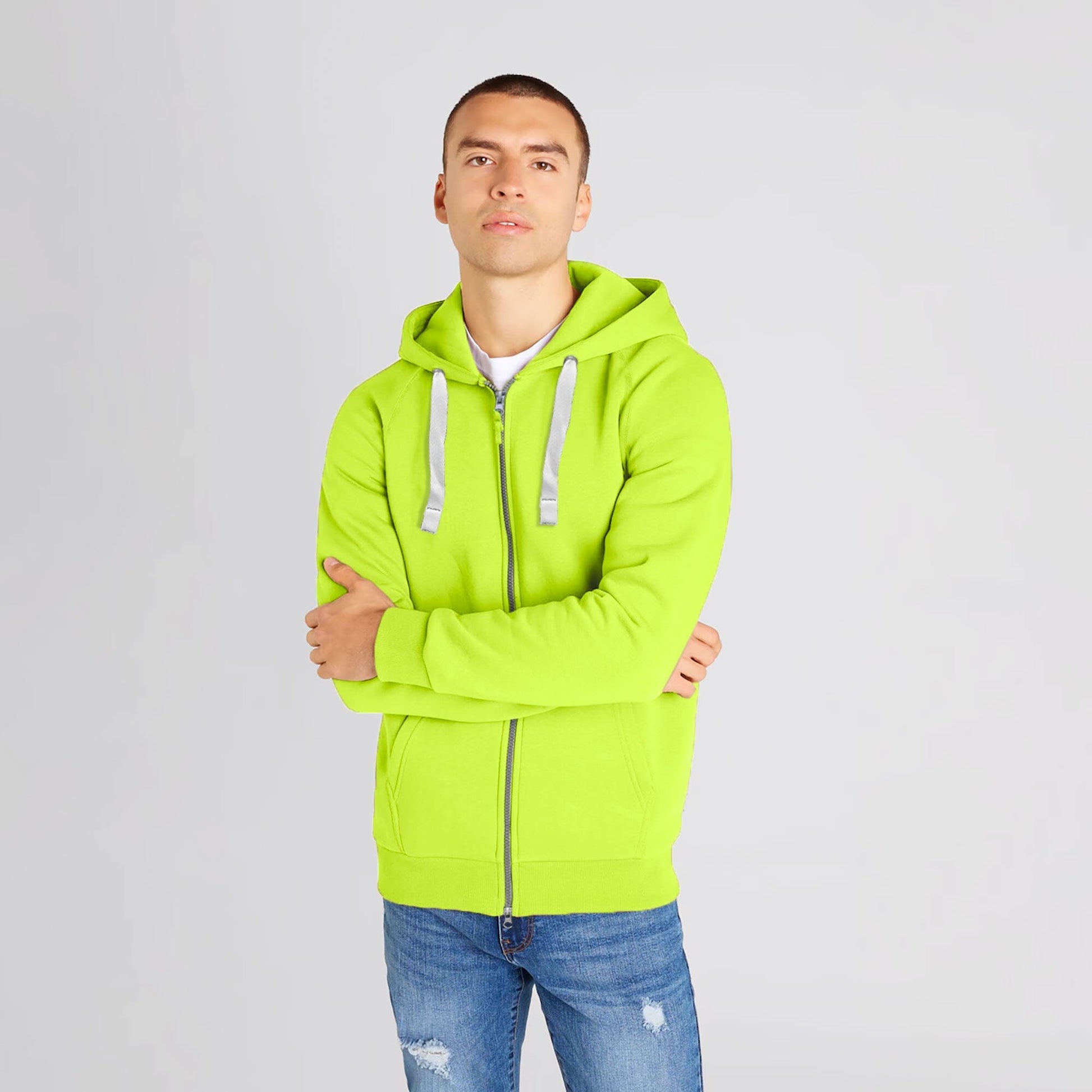 Payper Men's Double Zipper Raglan Sleeve Hoodie Men's Zipper Hoodie First Choice Lime XS 