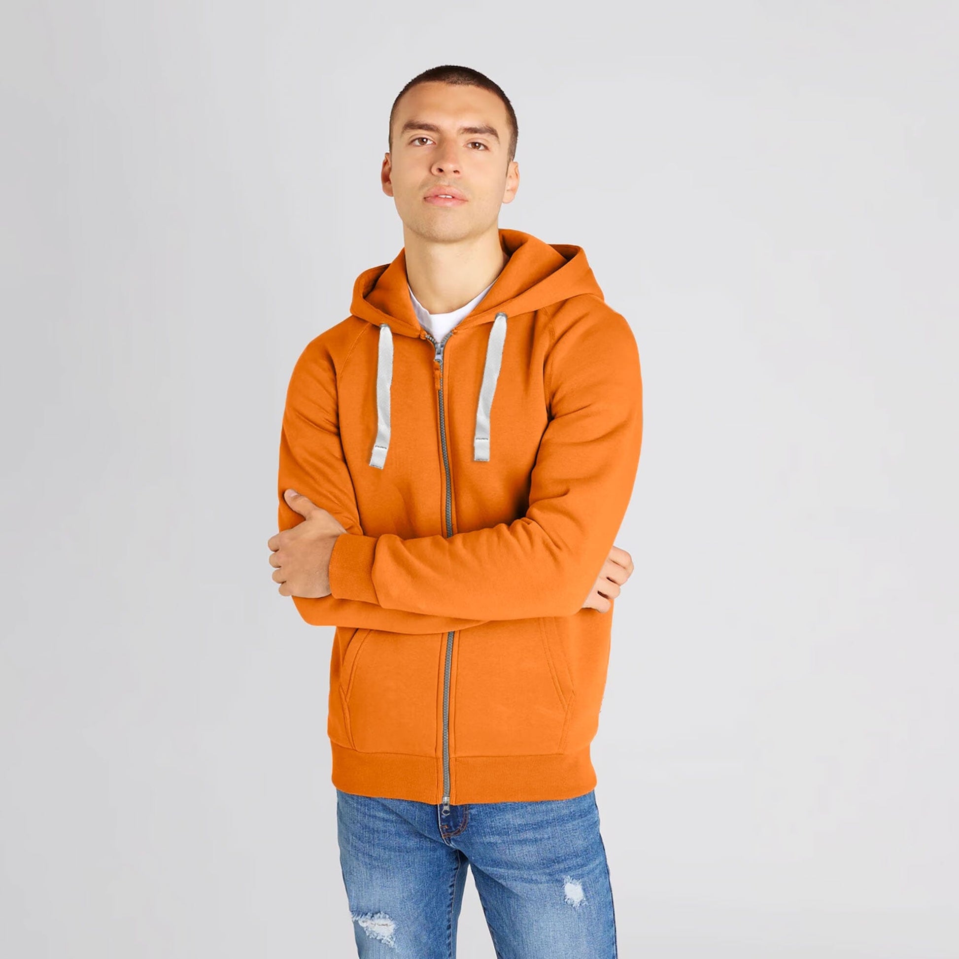 Payper Men's Double Zipper Raglan Sleeve Hoodie Men's Zipper Hoodie First Choice Orange XS 