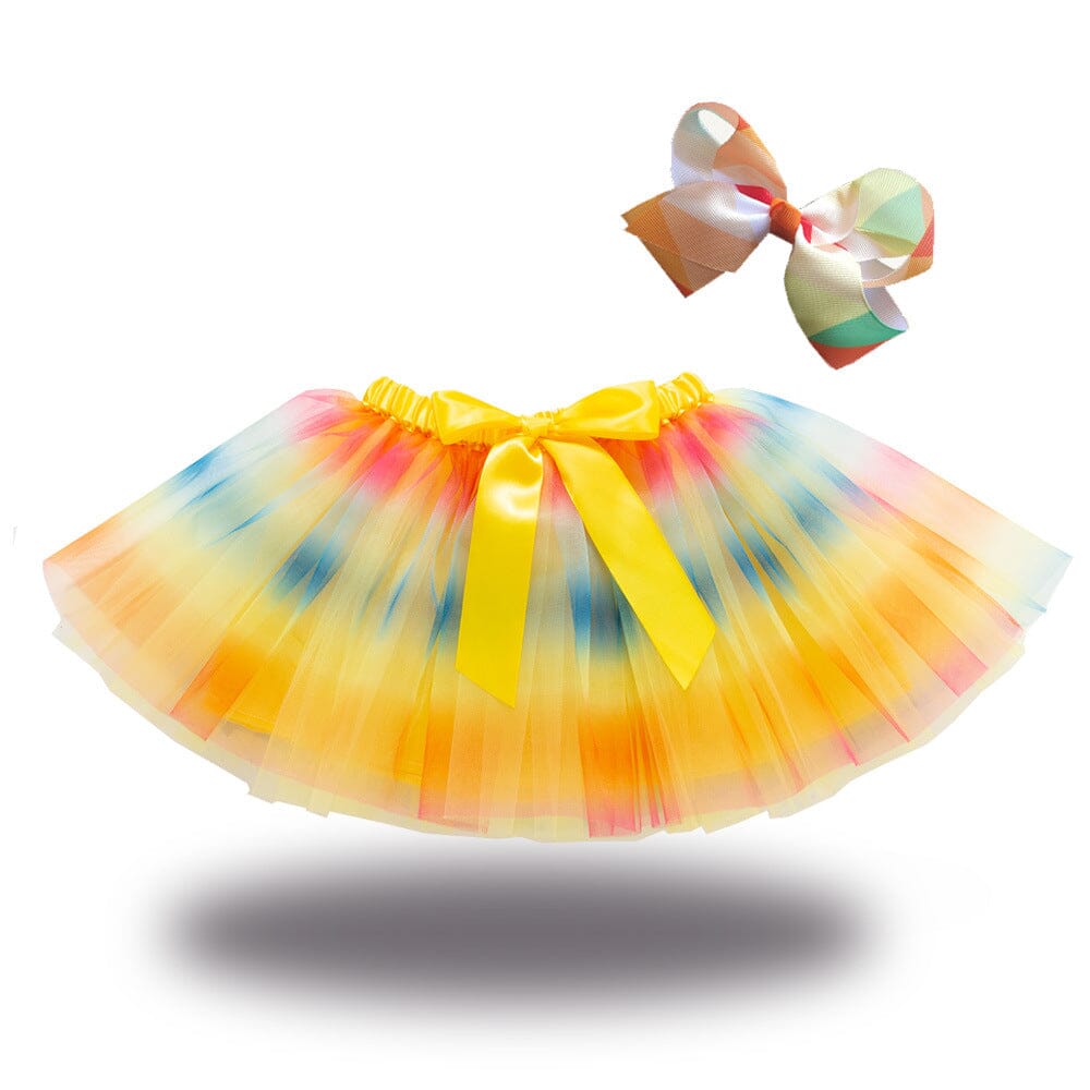 Girl's Elasticated Waist Fancy Net Skirt With Bow Girl's Skirt Sunshine China D2 S 