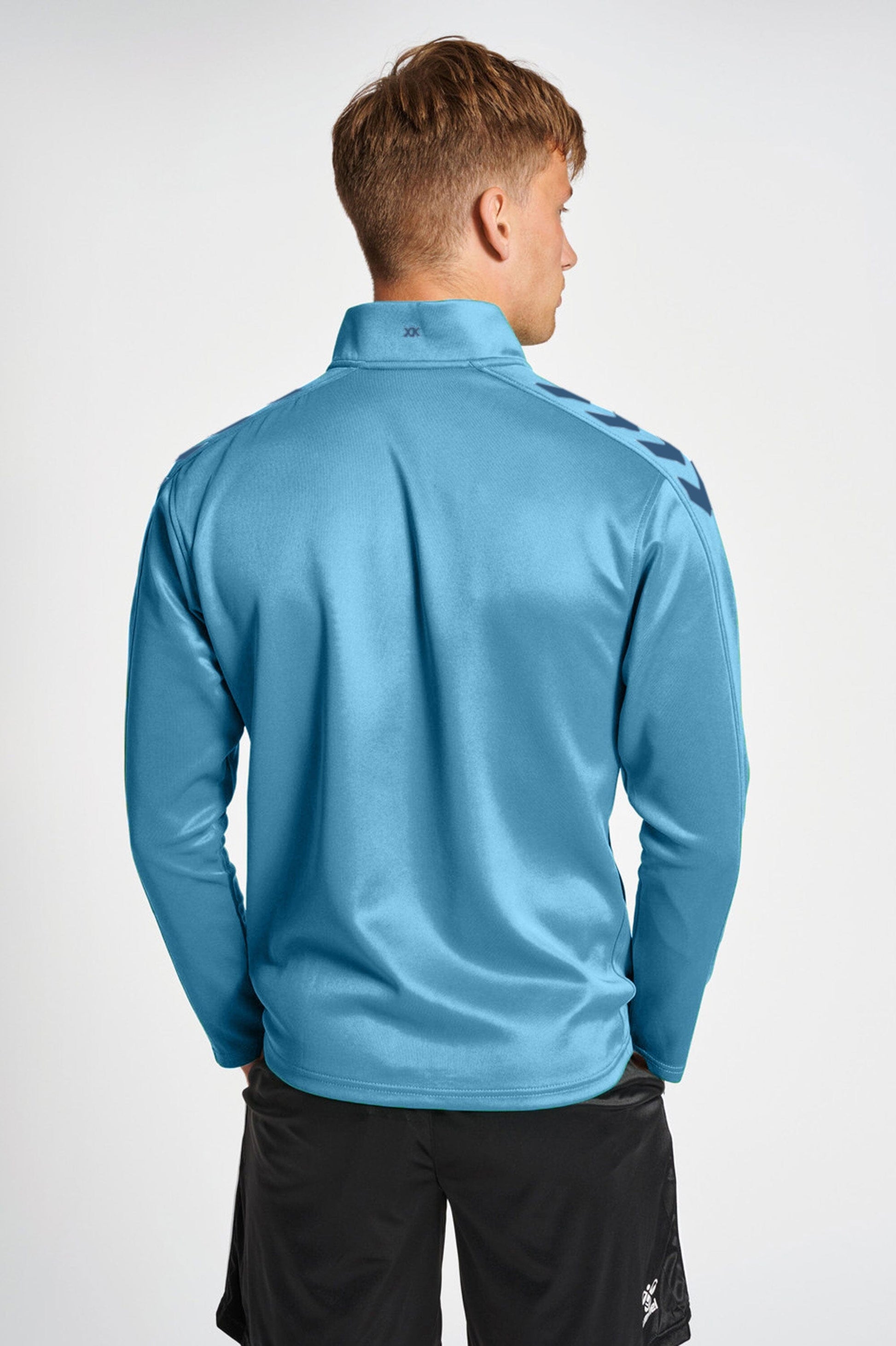 Hummel Men's Shoulder Arrow Activewear Quarter Zipper Sweat Shirt Men's Jacket HAS Apparel 