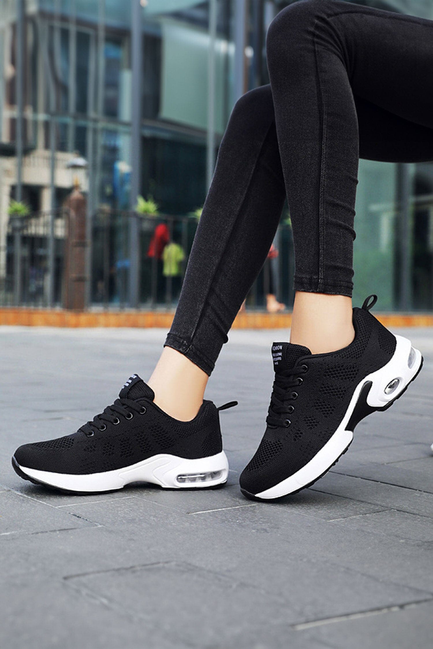 Fashion Women's Air-Cushioned Lace-Up Sneakers Women's Shoes Shaoxing Shangqu im&ex Co.,ltd 