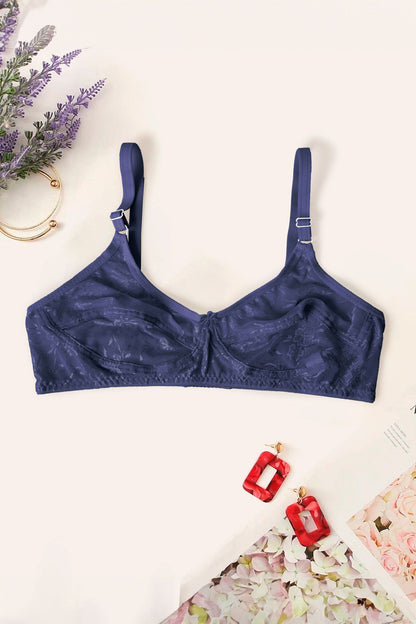 MT Women's Premium Net Bra Women's Lingerie Cash Purchase Kamran Mushtaq Navy 32 