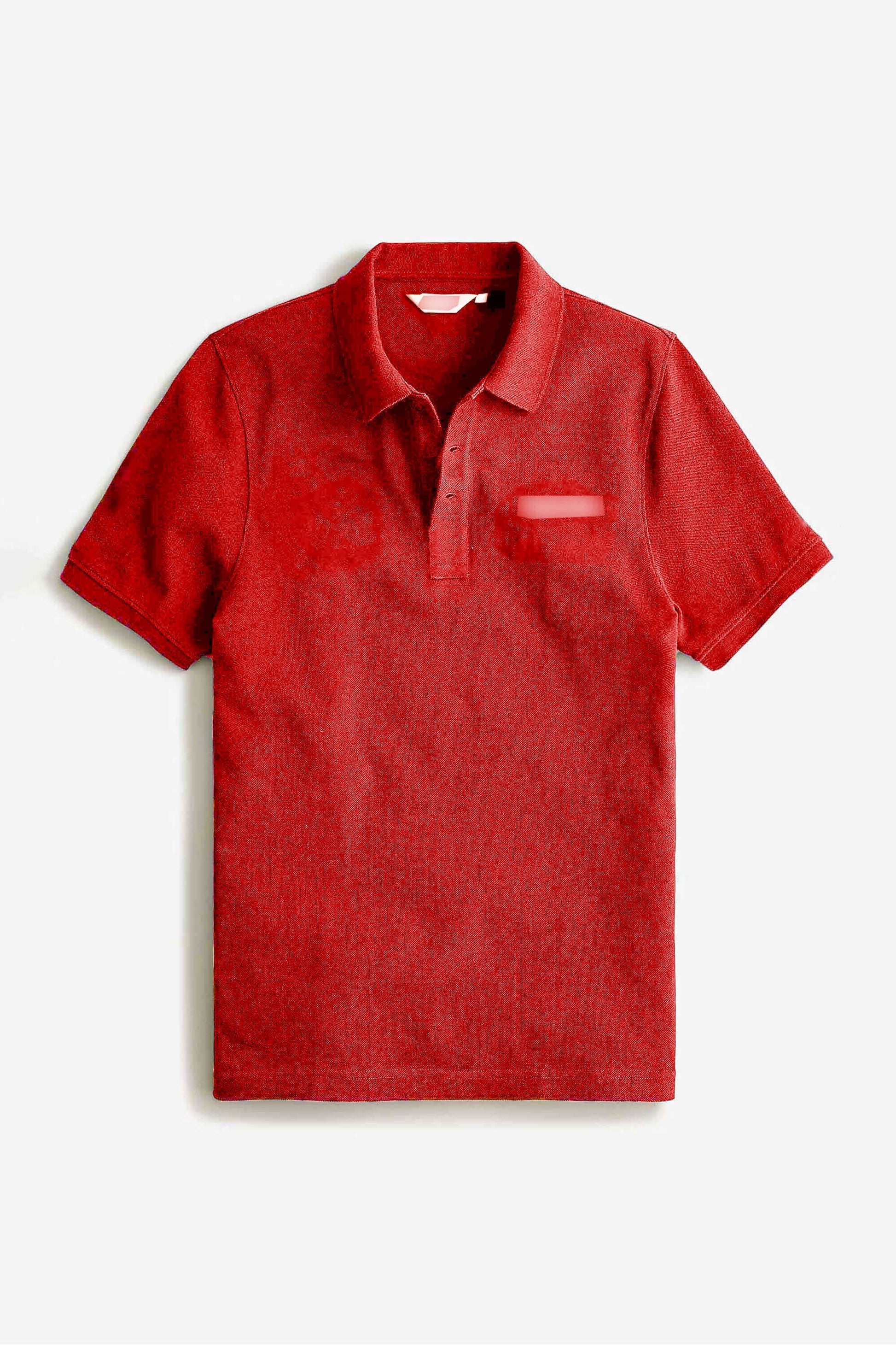 Men's Embroidered Short Sleeve Polo Shirt Men's Polo Shirt Image Red XS 